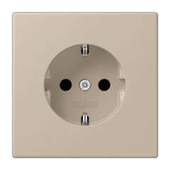 Kontaktligzda SCHUKO, 16 A 250 V ~, ar bērnu drošību, Serie LS, ombre naturelle claire