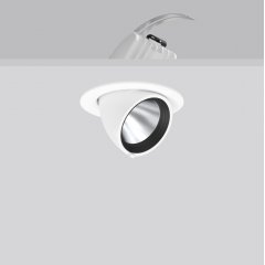 GOLAS mini, 29 W, 3800 lm, 935, white, DALI Recessed projectors, D 143 H 3 HEL 115, 60°