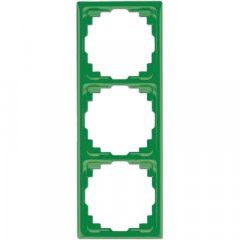 Montāžas rāmis kabeļu kanāliem 3-vietīgs, vertikālā un horizontālā montāža, termoplasts, CD, zaļš