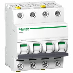 Automātslēdzis (MCB), Acti9 iC60N, 4P, 40A, D līkne, 6000A (IEC 60898-1), 10kA (IEC 60947-2), dubulttermiņš.