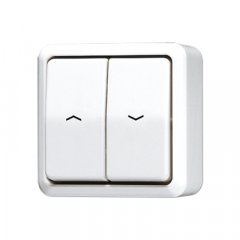 Žalūzijslēdzis Jalousietaster, 1-pol. (1 Antrieb) 250 V ~, AP 600, balts