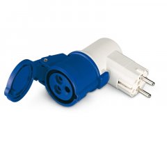 Kontaktligzdas pārveidotājs ADAPTOR 9O° IEC 309 - PLUG UNEL