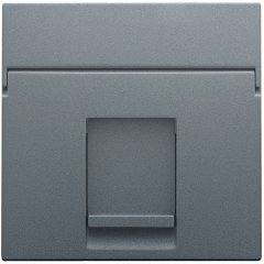 Central plate data 1x RJ, blue grey coated