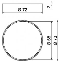 HW izlīdzinošais gredzens dobo sienu kārbai ø 68 mm Ø68mm, PP, oranžs ZH 68-AR