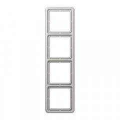 Rāmītis 4-vietīgs, vertikālā un horizontālā montāža, duroplasts, CD 500, gaiši pelēks