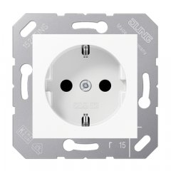 Kontaktligzda SCHUKO, 16 A 250 V ~, termoplasts, 50 x 50 mm, balts