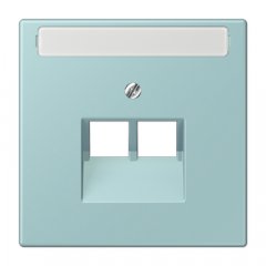 Virsma IAE/UAE-datu rozetei 2 x 8-polig, marķējams, termoplasts lakots, Serie LS, céruléen clair