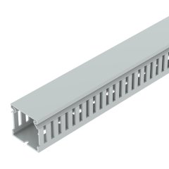 Rievots kabeļu kanāls halogenbrīvs, PC/ABS, gaiši pelēks, 7035 LK4H 40040