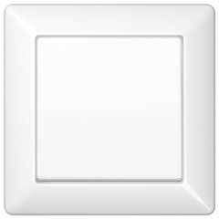 Taustiņs 1-viet, ar rāmi, duroplasts, Serie AS, balts