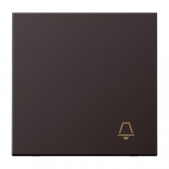 Taustiņs 1-viet, ar zvana simbolu, alumīnijs krāsots, Serie LS, tumša (lakots alumīnijs)