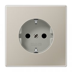 Kontaktligzda SCHUKO, 16 A 250 V ~, ar bērnu drošību, Serie LS, krāsa nerūsējošais tērauds