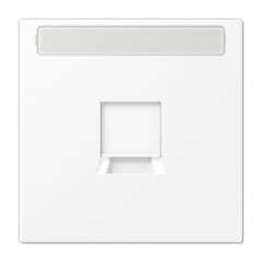 Virsma (ar fiksatoru) modulārai datu rozetei 1-vietīga, EMT, AMP, MTRJ, marķējams, termoplasts lakots, Serie LS, sniegbalts matēts