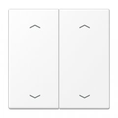 Taustiņs KNX slēdzim, ar virzienrādītāju 2-viet, Serie LS, sniegbalts matēts
