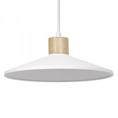 Decor Plaster Wood Pendant 320 mm E27 White