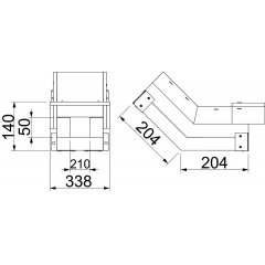 Vertikāls pagrieziens uz augšu priekš BSKH09-K0521 50x210, pelēks BSKH09-VS0521