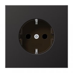 Kontaktligzda SCHUKO, 16 A 250 V ~, Aluminium krāsots, Serie LS, tumša