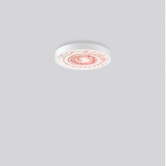 Gaismeklis TRIONA round, 38 W, 2700 lm, 840, white, DALI Ceiling and wall luminaires, D 461 H 88, Pattern grid glass