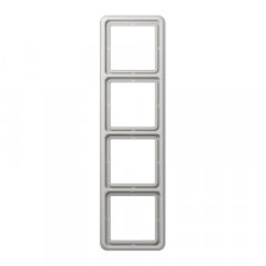 Rāmītis 4-vietīgs, vertikālā un horizontālā montāža, termoplasts, CD 500, gaiši pelēks