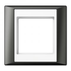 Rāmītis 1-vietīgs, vertikālā un horizontālā montāža, plastmasa, A PLUS, antracīts-balts