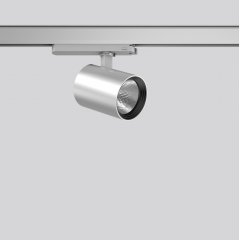 DEECOS S mini track-in, 20 W, 2550 lm, 930, silver, on/off Surface mounted projectors, D 87 H 135, 6