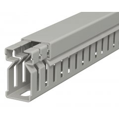Perforēts vādu kanāls 30x15x2000, PVC, akmens pelēks, 7030 LK4 30015