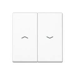 Taustiņs 2-viet žalūziju slēdzim, ar virzienrādītāju, duroplasts, Serie A, balts