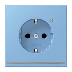 Kontaktligzda SCHUKO, 16 A 250 V ~, ar LED apgaismojumu, ar bērnu drošību, Serie LS, bleu céruléen 59
