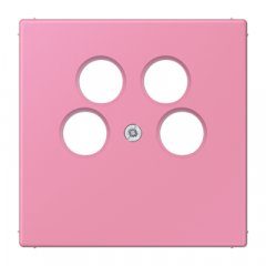 Centrālplate 4-vietīga SAT-TV-kontaktligzda (Ankaro), termoplasts, Serie LS, rose vif