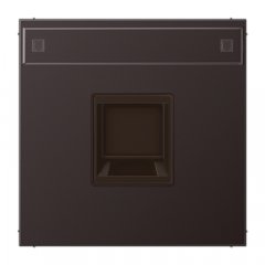 Virsma (ar fiksatoru) modulārai datu rozetei 1-vietīga, EMT, AMP, MTRJ, marķējams, Aluminium lackiert, Serie LS, tumša