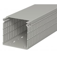 Perforēts vādu kanāls 80x80x2000, PVC, akmens pelēks, 7030 LK4 N 80080