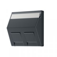 Virsma montāžas adapterim 30° 2-vietīga, marķējams, termoplasts lakots, Serie A, anthrazit matt