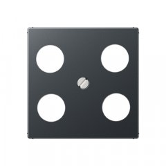 Centrālplate 4-vietīga SAT-TV-kontaktligzda (Hirschmann), termoplasts lakots, Serie A, anthrazit matt