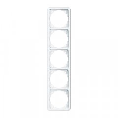 Rāmītis 5-vietīgs, vertikālā un horizontālā montāža, duroplasts, ST 550, balts