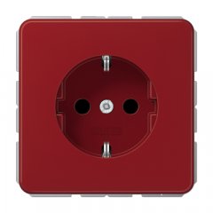 Kontaktligzda SCHUKO, 16 A 250 V ~, ar bērnu drošību, termoplasts, Serie CD, sarkans