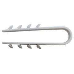 Dībelis-apskava 6mm, priekš 3-13 mm kabeļa balts 100gb./iep.