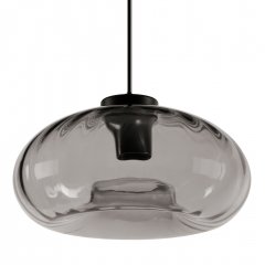 Decor Smoke Glass Pendant E27 Black