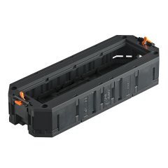 Montāžas ieriču kārba 4-viet., Modul45 ierīcem 208x76x40, PA, grafīta melns, 9011 UT4 45 4