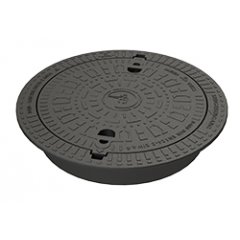 Manhole covers, ķeta rāmis apaļš ar apaļu vāku, 700mm, peldošs, D400, BUDATOP B271800/2 with RADIUS