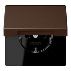 Kontaktligzda SCHUKO, 16 A 250 V ~, ar vāciņu, Serie LS, terre d'ombre brûlée 31