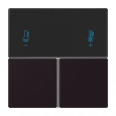 Taustiņs 3-viet, F40 KNX telpas kontrolierim, Serie LS, noir d'ivoire