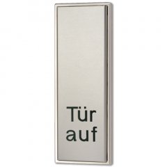 Taustiņs (70 x 212,4 mm), teksts Tür auf, Serie LS, nerūsējošais tērauds