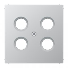 Centrālplate 4-vietīga SAT-TV-kontaktligzda (Hirschmann), Serie LS, alumīnijs