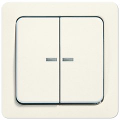 Taustiņs 2-viet ar indikācijas logu, duroplasts, ST 550, ziloņkaula