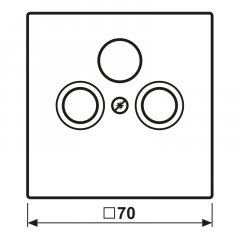 Centrālplate unversālā Sat/BK, termoplasts lakots, Serie LS, bleu céruléen 31