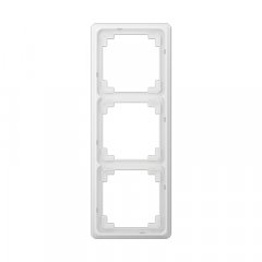 Rāmītis 3-vietīgs, vertikālā un horizontālā montāža, duroplasts, CD PLUS, balts