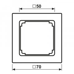 Adapteris  50x50, Serie LS, grafītmelns matēts