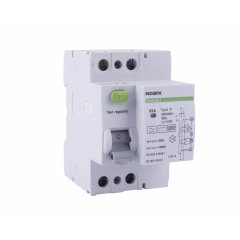 Atlikušās strāvas jaudas slēdzis Ex9LB63 1P+N 63A 30mA