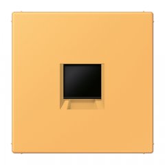 Virsma (ar fiksatoru) modulārai datu rozetei 1-vietīga, UMA-CAT6A, termoplasts lakots, Serie LS, ocre jaune clair