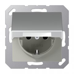 Kontaktligzda SCHUKO, 16 A 250 V ~, ar vāciņu, termoplasts krāsots, Serie A, alumīnijs