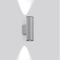 Gaismeklis CYL PRO, 13...28 W, 1350...2700 lm, 830, silver, DALI Wall luminaires, L 100 B 154 H 307, Transparent glass